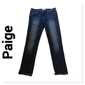 PAIGE Peg Skinny Dark Wash Cropped Jeans size 29